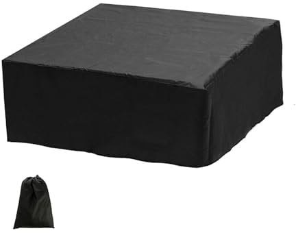 Pool Cover Swimming Pool, Protective Cover, Waterproof Windproof Anti-UV Protective Cover Dog Paddling Pool Pool Tarpaulin Protective Cover(Black,240 * 240 * 85cm)