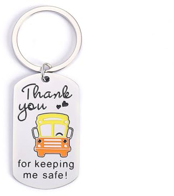 TJUSPIRIT Auto Schulbus Schlüsselanhänger - thank you for keeping me safe! | Wertschätzung Geschenk Weihnachtsgeschenke für Ehemann Vater