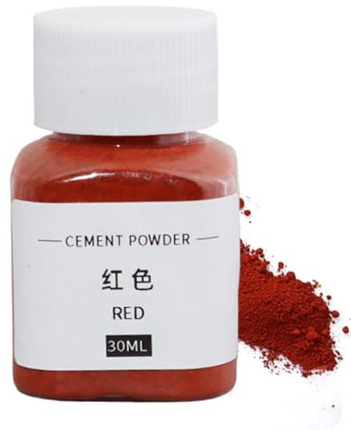 Pigmento para hormigón, pigmento de color para hormigón en polvo de óxido de hierro, colorante para tinte de hormigón, 30 ml para yeso, masilla, lechada, cal, pinturas lácteas