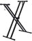 Generic x Shaped Keyboard Stand Folding Stable Detachable Heavy Duty Iron Double Braced Digital Piano Stand for Performance Travel, Standard