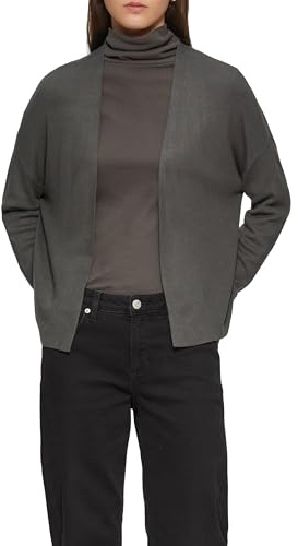 QS Offene Strickjacke aus Viskosemix