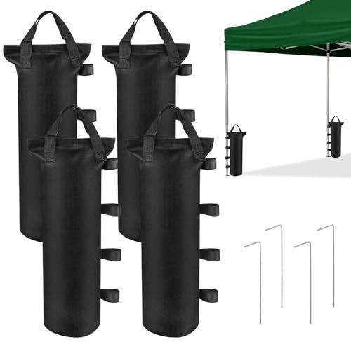Spetsbst Pack of 8 Weights for Gazebo, Gazebo Weights 800D Oxford Sandbags for Weighing with Fixed Nail, Sandbag Weight for Camping Tents/Parasols/Gazebo