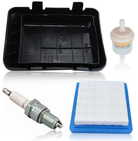 AUMEL Filtro aria per Honda GCV160 GCV190 GCV145 GCV170 Set di filtri per tosaerba con coperchio Filtro benzina Pinze per tubo accensione candela Sostituisce 17211-ZL8-023 17231-Z0L-050
