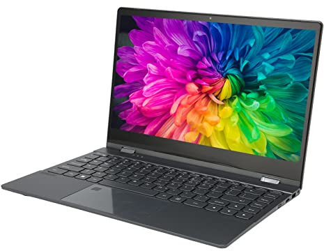 Plyisty Laptop, 12 G RAM Quattro Modi 3840x2160 Risoluzione da 14,1 Pollici Multiport 360 Gradi 360 Gradi IPS Grigio Grigio per 10 11 (Spina europea 1TB)
