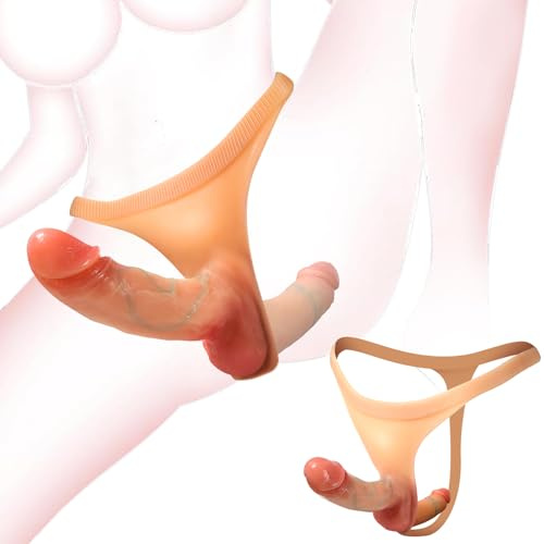 Strap On Dildo Set Women Sex Toys,Double Ended Dildo Silicone Dildos Hands Free Masturbators, Strap On Harness Anal Dildos Female Sex Toys Adult Toys for Women