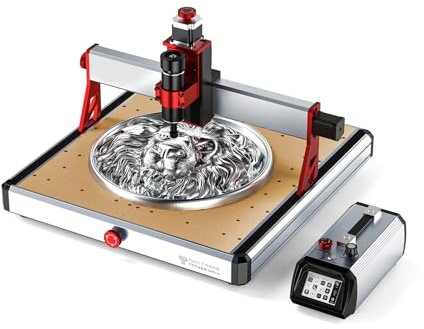 Twotrees TTC450 Ultra 500 W CNC fresatrice commutabile tra CNC e modalità di incisione laser, con controller touch screen da 3,5 pollici, macchina per incisione CNC per metallo, alluminio, legno