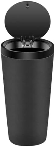 Poubelle pour voiture – Conteneur à déchets porte-gobelets, mini panier à déchets, solution compacte pour litière intérieure | utilisation de la conception du couvercle rabattable avec une capacité de