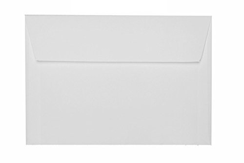 Paper24 je 25 B6 Umschläge Kuverts mit Haftstreifen 125x176 mm Grau