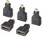 J&D 5-Pack Micro HDMI a HDMI Adattatore, Placcato Oro HDMI Femmina a Micro HDMI Maschio Convertitore Adattatore Compatibile con Smartphone Telecamera