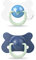 Suavinex Wendbarer Schnuller, Night&Day +18 m, Wal, Blau, 2 Stück 306885