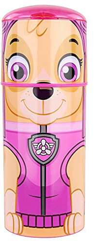 PAW PATROL P:os 33666 Gourde pour enfant Motif Skye 350 ml anti-fuite avec paille intégrée en plastique (Tritan) sans BPA ni phtalate