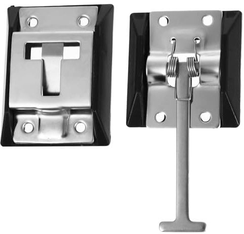 T-Style Entry Door Catches: Stainless Steel RV Door Holder Catch Latch - Heavy Duty Exterior Door Hold Hook and Keeper Hardware for RV Motorhome Campers Trailer Travel Baggage