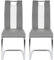 XDAILUYYDS Stuhl Schwingstuhl Küchenstuhl 2er Set Esszimmerstuhl mit Metall-Gestell & Bezug aus Kunstleder (Haupt grau und sekundär weiß)