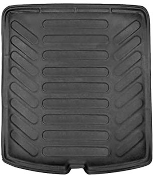 Trimak Passgenau 3D Kofferraumwanne Kompatibel mit Skoda Kodiaq Obere 2017-2023 Kofferraummatte Schutzmatte Auto Zubehör Antirutschmatte Kantenschutz TPE Gummi Dauerhaft Schwarz