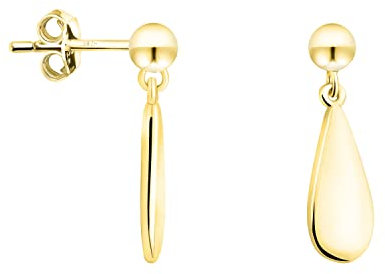 SOFIA MILANI - Damen Ohrringe 925 Silber - vergoldet/golden - Tropfen Kugel Ohrhänger - E1848