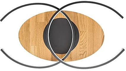 Elobra LED Deckenleuchte ARGENTINA „CURVED“, 24W, 3000K, Eiche Massivholz
