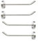 Fuiejioe, gancio appendiabiti lungo in acciaio inox color argento, singolo, resistente, 4 pezzi (100 mm)