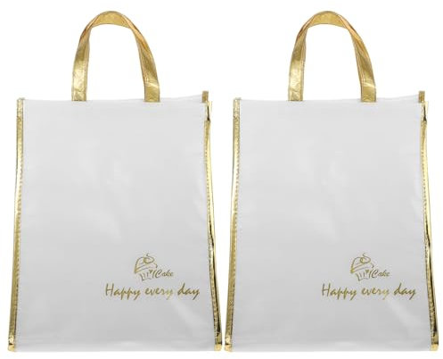 BESTonZON 2 St¨¹cke K¨¹hltasche Isoliertasche Torten Transport Thermotasche Lunchtasche Picknicktasche Mittagessen Tasche K¨¹hlkorb f¨¹r Kuchen Lebensmittel Getr?nke Picknick Wei?