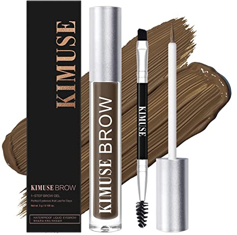KIMUSE Eyebrow Gel, Eye Brow Tint, Waterproof, Long-Lasting, Smudge-Proof, Transfer-Proof (BLACKBROWN)