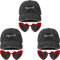 Funky Junque Damen Braut Baseball Cap für Junggesellinnenabschiede, 3 Squads (schwarz) und 3 Herz-Sonnenbrillen (rot), Einheitsgröße