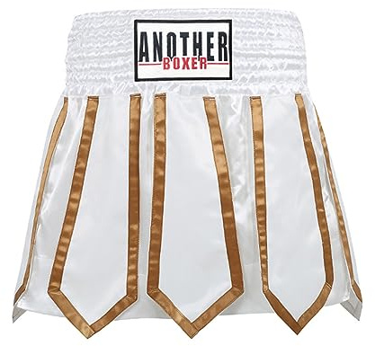 Short Muay Thai, Short de boxe MMA Cross Training pour homme, Short d'entraînement de combat doux, BJJ Training Jiu Jitsu No Gi Wear pour arts martiaux, Cage Fight, Muay Th(Size:XXL,Color:Blanc)