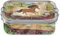 Step by Step Edelstahllunchbox Wild Horse Ronja, grün-braun, mit Trennwand und Klickverschluss, für Schule und Kindergarten, 0,8L