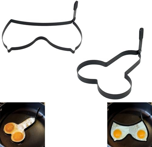 Spiegeleiform,2 Stücke Lustig Spiegeleierformen für die Pfanne,Edelstahl mit Antihaftbeschichtung Spiegeleier Formen,Küche DIY Werkzeug,für Omelette Muffin Sandwiches,Spiegelei,Frühstück
