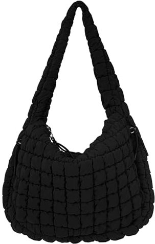 TIAASTAP Groß Leichte Umhängetasche für Damen Gesteppte Crossbody Bag Puffer Bag Stepptasche zum umhängen, Gesteppteshopper Tasche Geflochtene Puffy Tote Bag