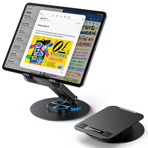 OMOTON Soporte para Tableta para iPad, Soporte Ajustable para Escritorio, Soporte de Monitor portátil Compatible con tabletas de 4 a 15.6 Pulgadas como iPad Pro 11, 10.2, 13, Air/Mini