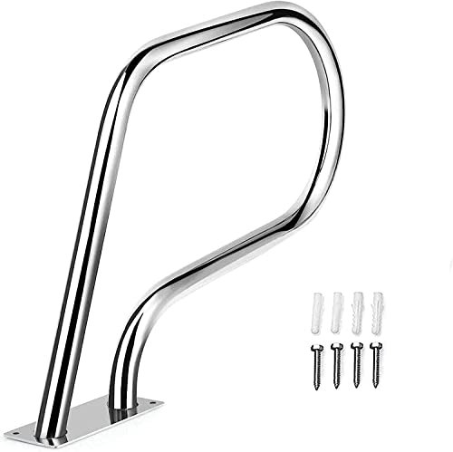 CCKUHN Pool-Handlauf | Poolgeländer mit Grundplatte, Spa-Handlauf für schrägen Einstieg, Spa, Wasserpark