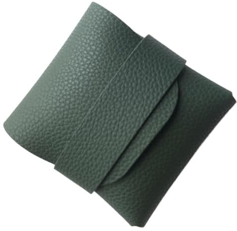Nuyhgtr Reise-Kondom-Box, kompakte, elegante PU-Leder-Kondom-Geldbörse, diskrete Tasche/Geldbörse/Reise-Tragetasche, hält und schützt 3–4 Kondome sicher, grün, Refer to , Unisex