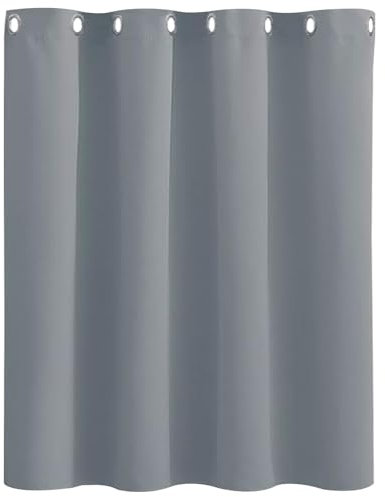 GAIFNAG Tenda Oscurante Ad Anelli per Finestra 120 x 90 cm Isolanti Termiche, Poliestere con Passanti Tende Cucina, Tende da Cucina Ricamate per Matrimoni, Ristorante, Grigio Chiaro