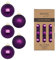 Weihnachtskugeln Glas 4cm 36 Stück - matt & glänzend - Kleine Christbaumkugeln Weihnachtsbaumkugeln für Weihnachten - Christbaumschmuck & Weihnachtsbaumschmuck Lila Purpur - Purple Symphony