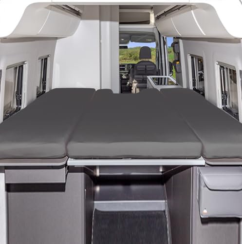 YedZen Wohnmobil Spannbettlaken, Grau für VW Grand California 600 Festen Heckbett, 3 Teilig Wohnmobil Camper Spannbettlaken Heckbett für Grand California 600
