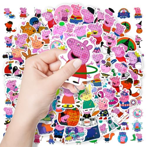 Sticker Aufkleber,100 Stück wutz Stickers for Kids Vinyl Wasserfeste Tier Stickers Set für Water Bottle, Auto, Skateboards, Laptop, Kühlschränke, Fahrräder, Gepäck, Telefon und mehr