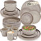 SÄNGER Kairo Clay | Kombiservice 4 Personen, Teller Set Kaffeebecher Pastaschale 20 tlg, Steingut Geschirr Set spülmaschinen- mikrowellen- kratzfest, Geschirrset aus Steingut | VALUE COLLECTION
