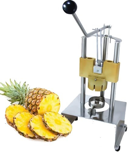 SaryEdge Máquina peladora y descorazonadora de piña, peladora Manual con Cuchillo, Puede Cortar piña de 8/10 mm, Base Antideslizante para el hogar(