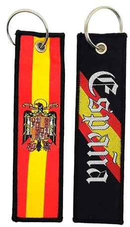 Gemelolandia | Llavero de Tela de España con el Águila de San Juan | Llaveros para todas las ocaciones (Tela)