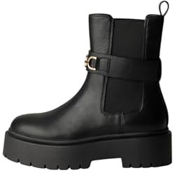 Twinset Chelsea Stiefeletten mit Kette Oval T 242TCP064, Schwarz , 37 EU