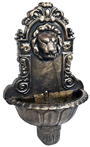 Wandbrunnen Löwenkopf Design Bronze, 48222