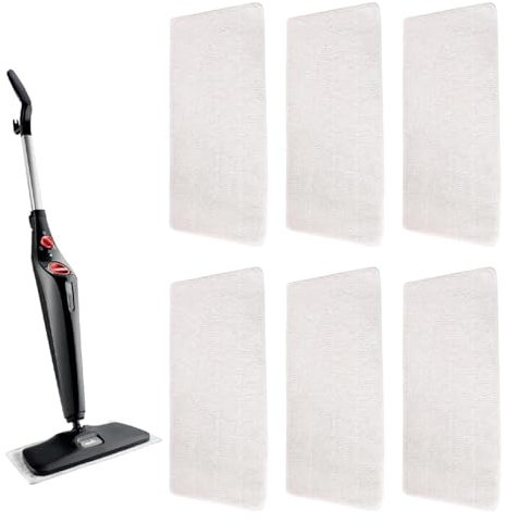 Lot de 6 housses de rechange pour nettoyeur vapeur Vile-da Steam XXL/PLUS XXL - Réutilisables - Lavables - Blanc