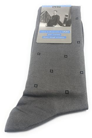 peldo sas calza uomo lunga filo di scozia taglia 42/43 colore grigio chiaro facenti