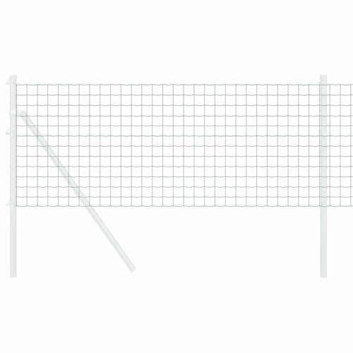 vidaXL Eurozaun 0,6 x 25 m PVC-beschichtetes Eisen Grün | Hält lange durch und ist sehr robust, Super für Gärten und Landwirtschaft, Stylisches, schlichtes Design passt überall