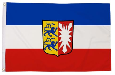 Schleswig-Holstein Flagge Fahne, 90cm x 150cm | Flagge für Fahnenmast Schrebergarten Haus Deko alle Anlässe