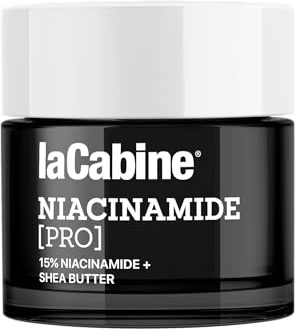 laCabine niacinamide [pro] creme – feuchtigkeitsspendende, aufhellende anti-flecken-creme mit 15% niacinamid und sheabutter. leichte, hydratisierende und nährende textur.