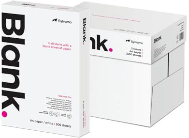 Blank A4 White Copier Paper (Pack of 2500) BLANK070X701, 70 GMS