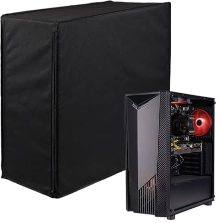 Computer CPU Dust Cover: Black Waterproof Fabric Desktop Host Protection Storage With Dirt And Scratch Protection Protector