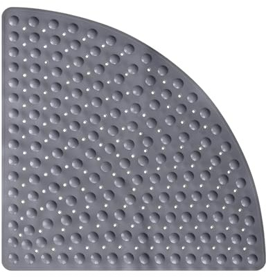 Tappetino da doccia angolare 65 x 65 cm, tappetino antiscivolo per doccia, tappetino antiscivolo con ventose, inserto in PVC antiscivolo, resistente alla muffa e lavabile in lavatrice, tappetino da