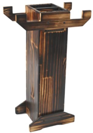 Truosbis Bogenständer Pfeilregal Schwertorganizer Holzhalter Flötenständer mit Elegantem Design Aus Holz Zur Präsentation für Geschenk Arbeitszimmer Und Wohnzi, B