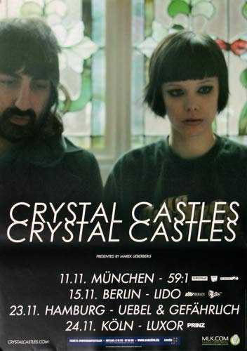 Crystal Castles - Crystal Castles II, Tour 2010 » Konzertplakat/Premium Poster | Live Konzert Veranstaltung | DIN A1 «